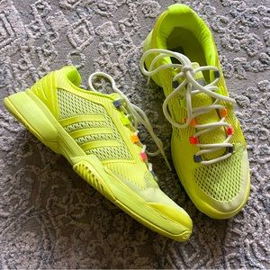 Adidas by Stella McCartney Barricade shoe in neon yellow, size 8